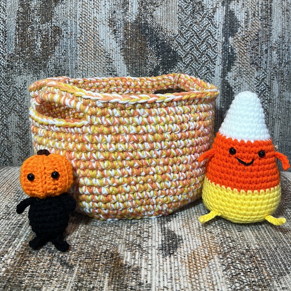 Halloween Theme Crochet Basket Bundle - Picture 1 of 7